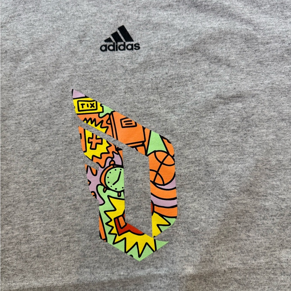 NBA Damian Lillard Camp Adidas T-Shirt Black Size L Trail Blazers - Bucks